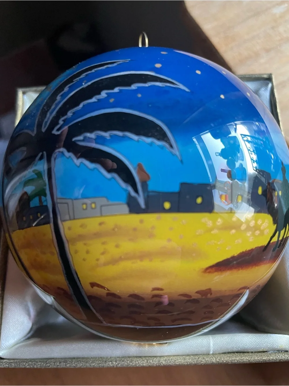 Pier 1 Li Bien Glass Nativity Wise‎ Men Christmas Ornament Inside Painted 2015